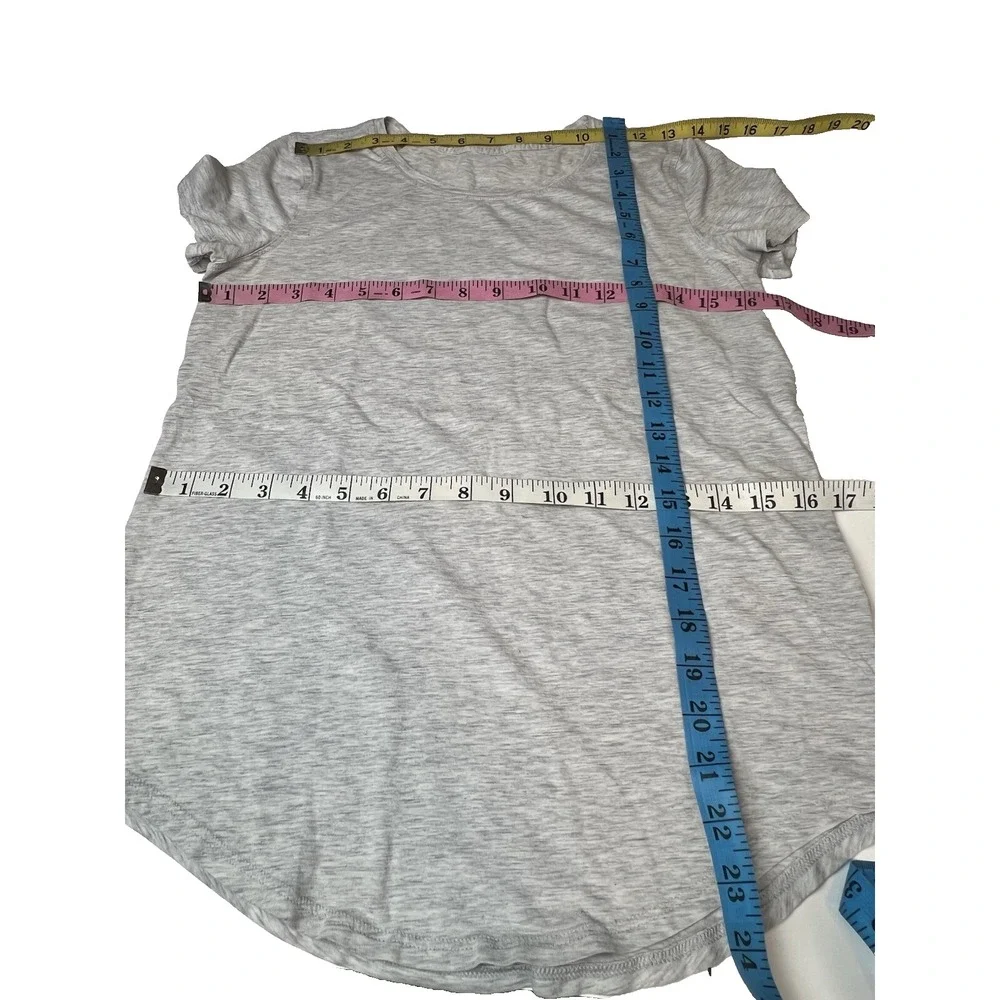 Lululemon Love Curved-Hem Crewneck T-Shirt Women's Heathered Gray 33